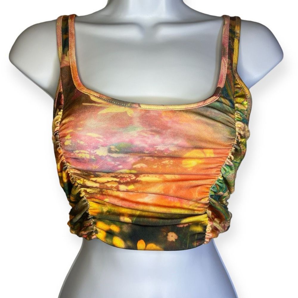 Urban Outfitters Stretchy Y2K Ruched Crop Top Size M